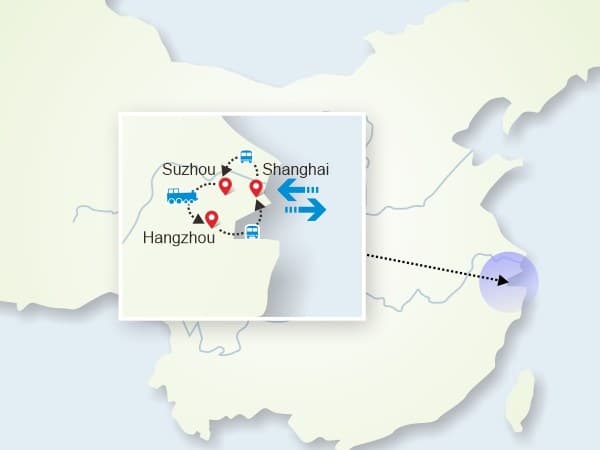 抵達上海接機後前往酒店